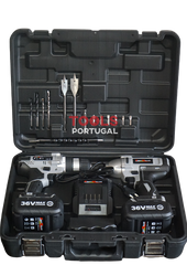 Conjunto Aparafusadora + Máquina de Impacto 36v - Garantia de 3 Anos  na Tools Portugal - Apenas 124.90€! Compra agora na Tools Portugal