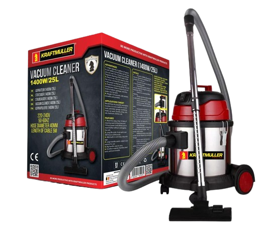 Aspirador Liquidos e Sólidos 25L 1400W - Garantia de 3 Anos  na Tools Portugal - Apenas 109.90€! Compra agora na Tools Portugal