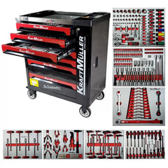 Carrinho de Ferramentas KRAFTMULLER Vermelho 7 Gavetas cheias e porta - Garantia de 3 Anos  na Tools Portugal - Apenas 479.90€! Compra agora na Tools Portugal