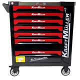 Carrinho de Ferramentas KRAFTMULLER Vermelho 7 Gavetas cheias e porta - Garantia de 3 Anos  na Tools Portugal - Apenas 479.90€! Compra agora na Tools Portugal