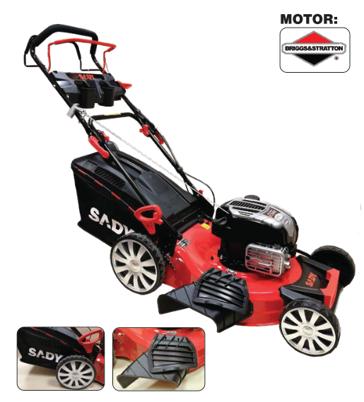 MÁQUINA RELVA COM TRAÇÃO 6.5HP 161CC 4TEMPOS | SADY - HG56SMH - Garantia de 3 Anos  na SADY - Apenas 667.90€! Compra agora na Tools Portugal