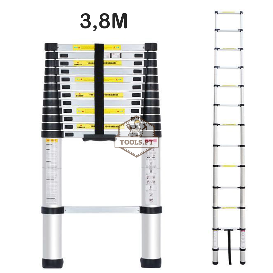 Escada Telescópica 3,8 Metros - Garantia de 3 Anos  na Tools Portugal - Apenas 124.90€! Compra agora na Tools Portugal