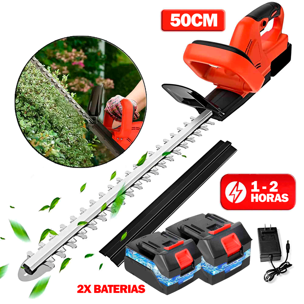 Corta Sebes 50cm 2 Baterias 3Ah - Garantia de 3 Anos  na Tools Portugal - Apenas 87.90€! Compra agora na Tools Portugal