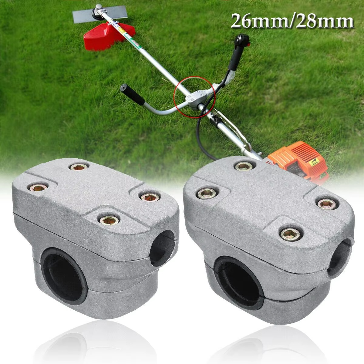 Braçadeira para guiador de Roçadora 26mm